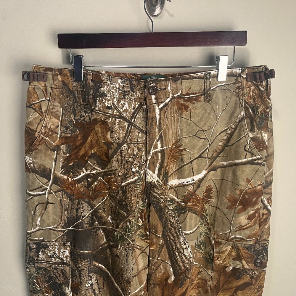 🌲 Vintage Cabela’s Men’s 38x34 Realtree Camo Drawstring Hem Hunting Pants 🦌